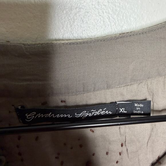 Gudrun Sjoden Halo Woven Quilted Cotton Jacket Womens XL - Picture 3 of 10